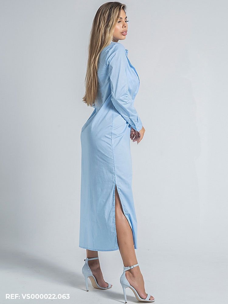 Conjunto Feminino Vestido Manga Longa + Cropped Imagem 3