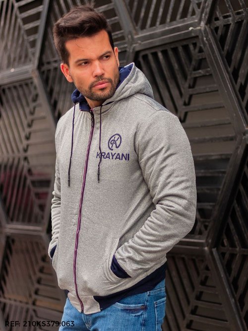 Jaqueta Masculina Neoprene Dupla Face Krayani (Azul)