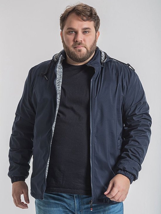 Jaqueta Masculina Nylon Plus Size Dupla Face (Azul)