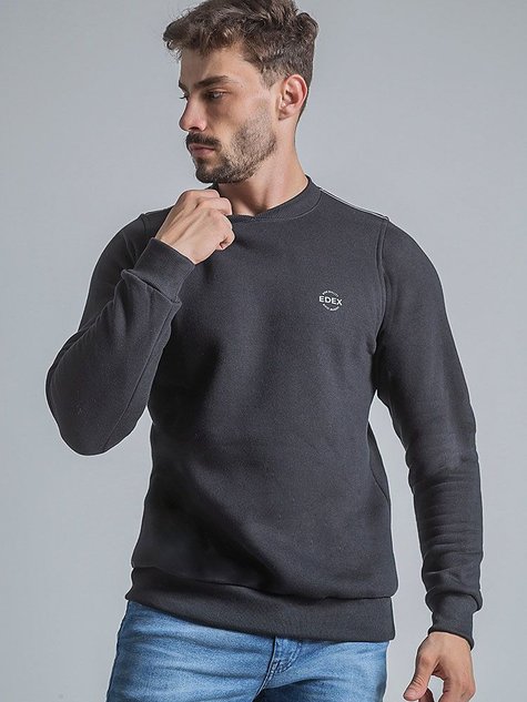 Moletom Masculino Básico Gola Redonda