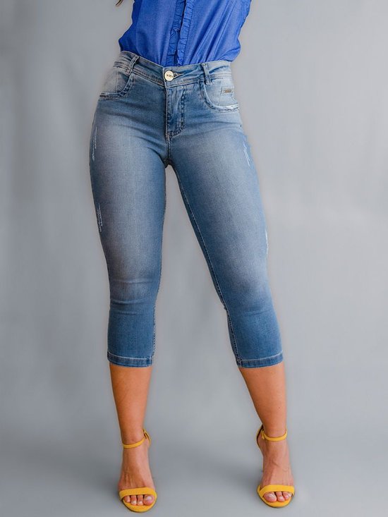 Calça Capri Calca Canela Calça Feminina Jeans Capri Levanta Bumbum