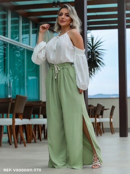 Calça Social Calca Verde Oliva Calça Pantalona Verde Militar CalÃ