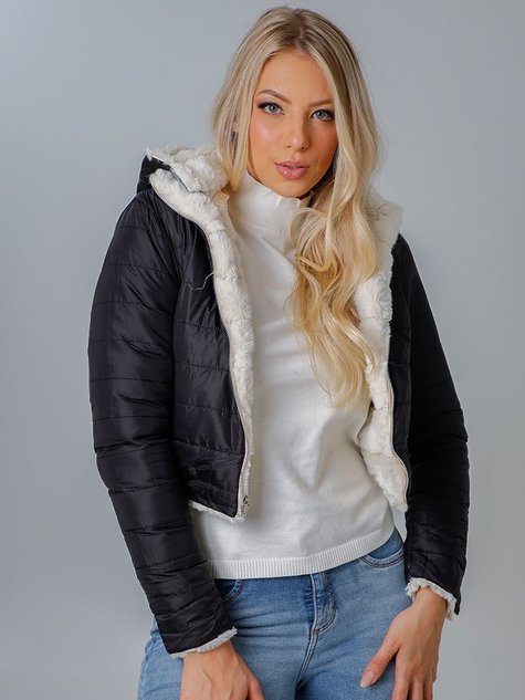 Dupla Face Blusa De Frio Nylon Feminina Dupla Face Jaquetas