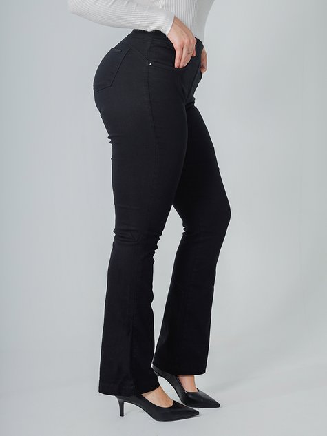 Calça Feminina Sarja Boot Cut Jogging Modeladora (Não Desbota)