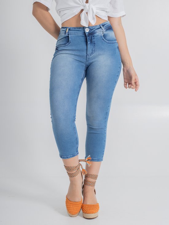 Calça Capri Feminina Jeans Modeladora