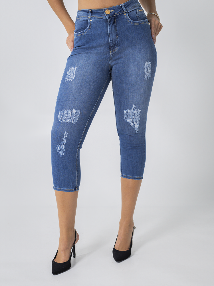 Cal&ccedil;a Capri Feminina Juliana Safira Imagem 3