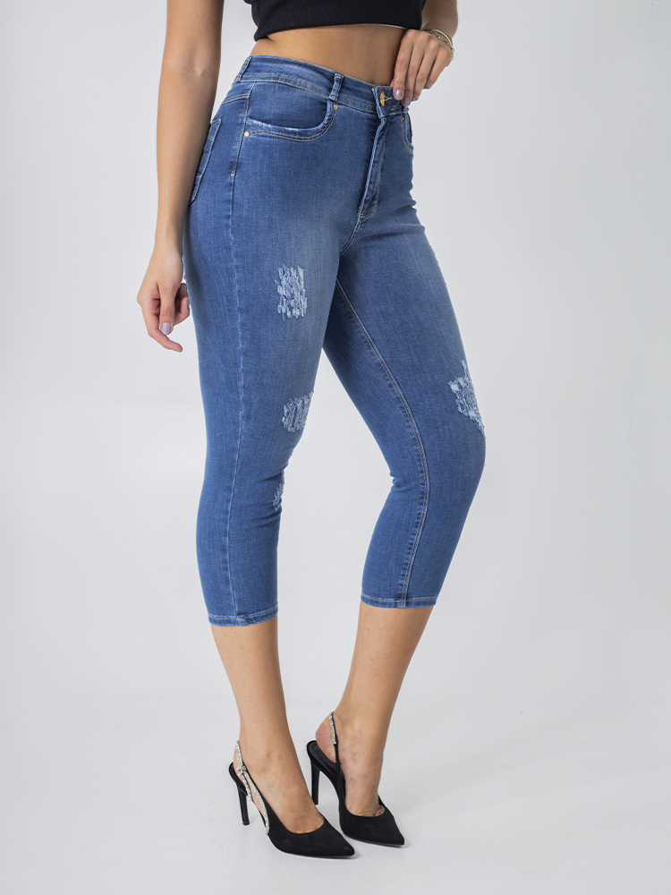 Cal&ccedil;a Capri Feminina Juliana Safira Imagem 4