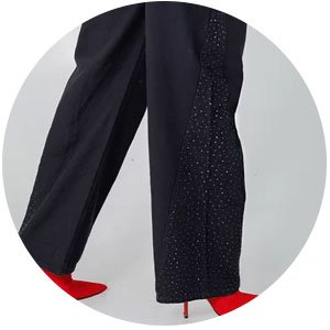 calca feminina wide leg diamante