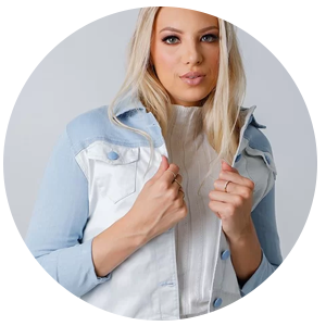 jaqueta jeans feminina clara