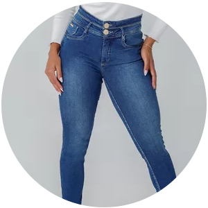 calca jeans feminina cos alto cigarrete