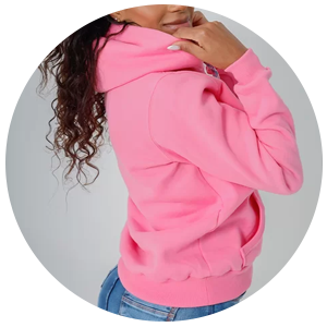 moletom original feminino rosa capuz e bolso