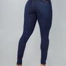 calca feminina jeans costura marrom