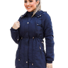 parka feminina alongada azul