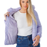 casaco feminino forro peluciado nylon roxo