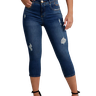 calca capri feminina nina sadira jeans azul