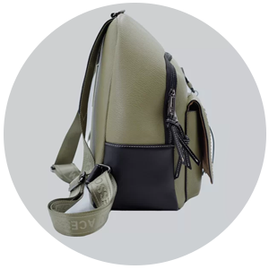 mochila em couro wj acessorios verde