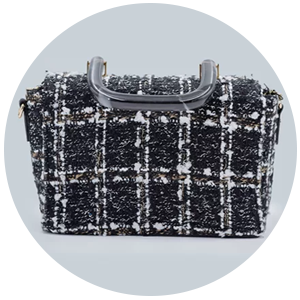 bolsa tweed wj acessorios preto