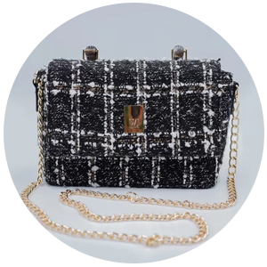 bolsa tweed wj preta