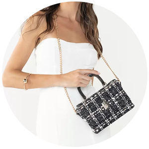bolsa tweed wj preto
