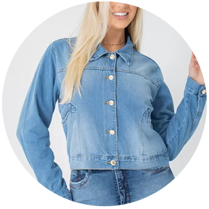 jaqueta feminina bolso embutido jeans