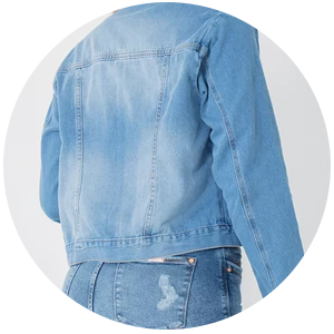 jaqueta jeans feminina azul