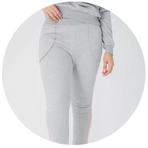 Conjunto Feminino Moletom Good Things Inverno Gola O (Azul)