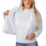 jaqueta feminina nylon forrada branco