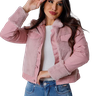 jaqueta feminina cropped rosa