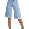 bermuda feminino wide azul claro