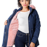 parka feminina forrada azul