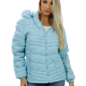 jaqueta feminina puffer azul