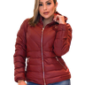 t jaqueta feminina nylon forrada vinho