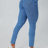 calca feminina jeans elastano azul