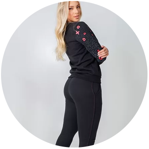 conjunto de moletom feminino preto