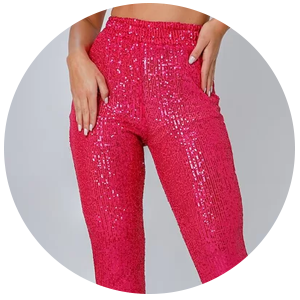 Calça Jogger Feminina CalÃ§a Lurex Brilho Calça Feminina Calca