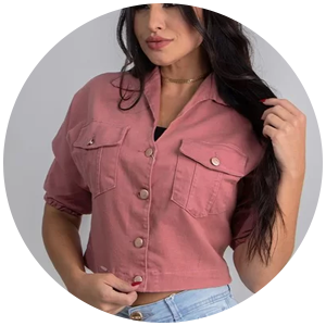 blusa rosa feminina sarja