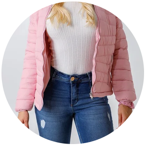 jaqueta puffer feminina bobojaco rosa