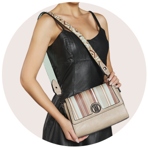 bolsa feminina taupe alca larga