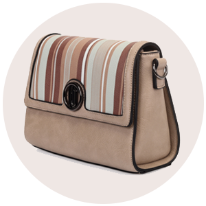 bolsa feminina taupe transversal