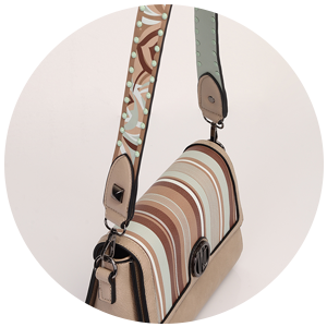 bolsa feminina taupe transversal alca