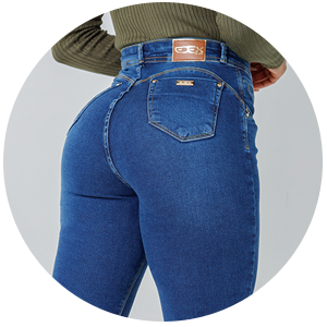 calca feminina jeans azul lycra
