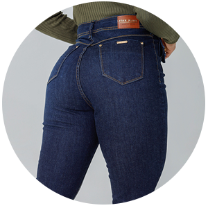 cala feminina jeans cigarrete azul escuro