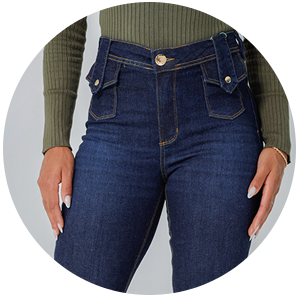 cala feminina jeans cigarrete personalizada