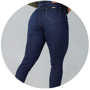 calca feminina jeans cigarrete azul