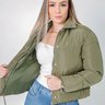 jaqueta puffer verde feminina