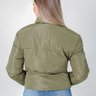 jaqueta verde puffer feminina