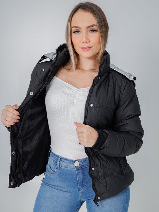 Blusa Preta Blusa De Frio Nylon Feminina Jaqueta Feminina Nylon