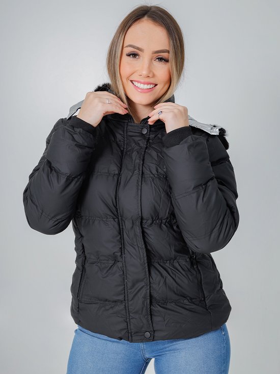 Moletom Feminino Jaqueta Preta Feminina Com Capuz Jaqueta Bobojaco - Main Image