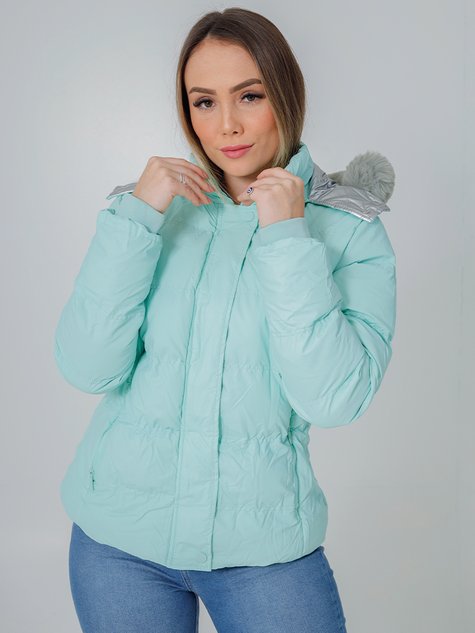Jaqueta Feminina Nylon Emborrachada Forrada (Verde)