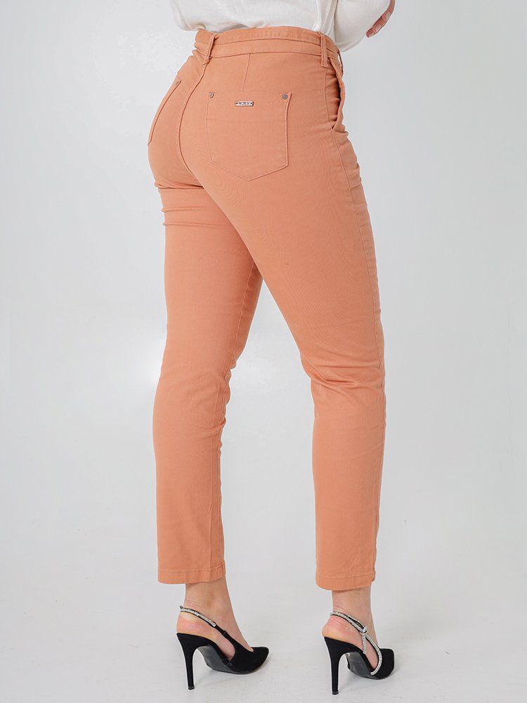 Calça Feminina Sarja Reta Social com Cinto Imagem 2